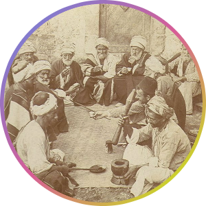 19世紀のトルコのコーヒー飲用風景
